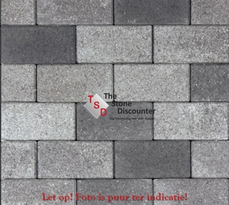 RedSun BetonKlinker Grijs-Zwart 10,5x10,5x8 cm Kleurfoto