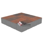 RedSun BetonKlinker Rood-Zwart 10,5x10,5x8 cm Productfoto