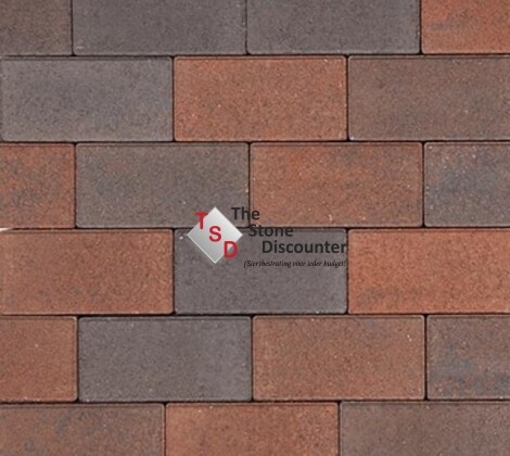 RedSun BetonKlinker RoodZwart 21x10,5x8 cm Kleurfoto