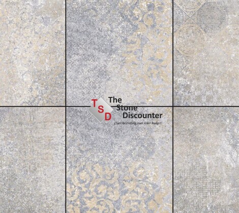 Cerasun Catania Decor Blue 60x60x4 cm kleurfoto