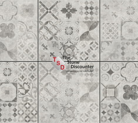 Cerasun Pisa Decor Grigio 60x60x4 cm kleurfoto