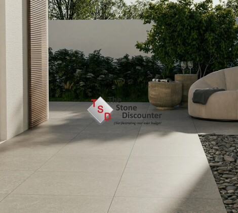 CeraSun Brescia Nebbia 60x60x4 cm sfeerfoto