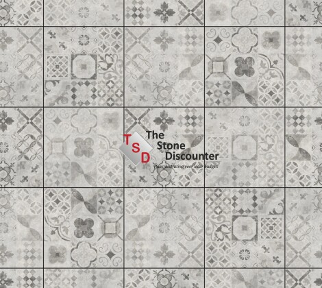 CeraSun Pisa Decor Grigio Grigio 60x60x4 cm kleurfoto 2