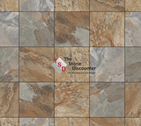 Cerasun Savona Multi Anthracite 60x60x4 cm kleurfoto 2