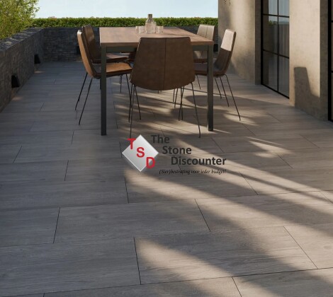 Cerasun Woodlook Grey Wash 80x40x4 cm sfeerfoto