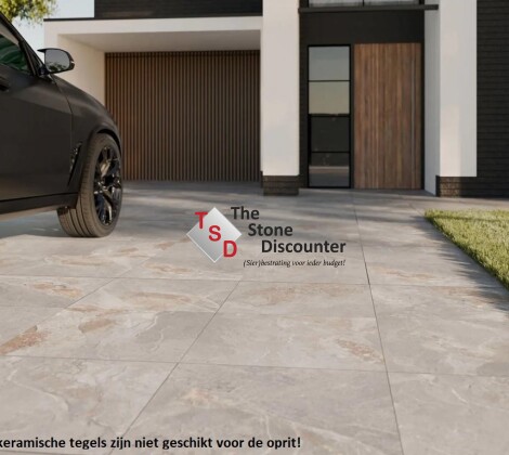 Due Varese Taupe 80x80x2 cm sfeerfoto