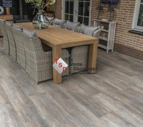 Due Woodlook Dark Oak 120x30x2 cm sfeerfoto