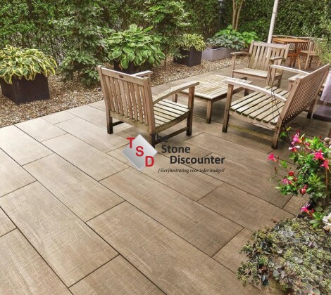 Due Woodlook Oak Light 120x40x2 cm sfeerfoto