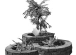 Pilestone ronde bloembak productfoto