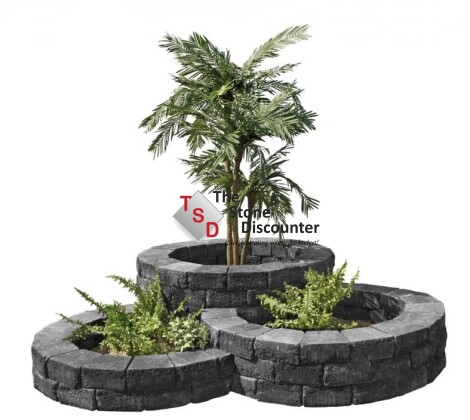 Pilestone Coal ronde bloembak productfoto