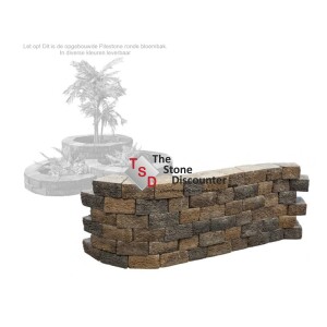 Pilestone Walnut ronde bloembak