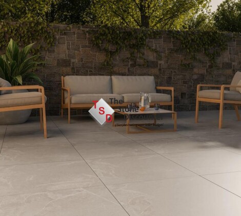 TRE Recco Greige 80x80x3 cm sfeerfoto