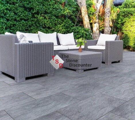 TRE Trentino Nero 80x40x3 cm sfeerfoto