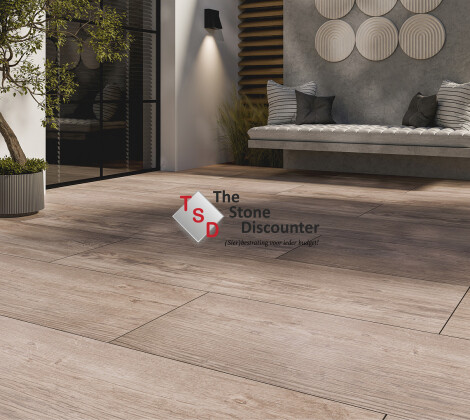 TRE Woodlook Ronco Light 120x40x3 cm sfeerfoto