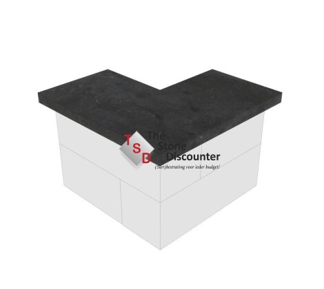 Redsun Vijverrand Blue Moon Honed Linea 50-25x50x3 cm Productfoto