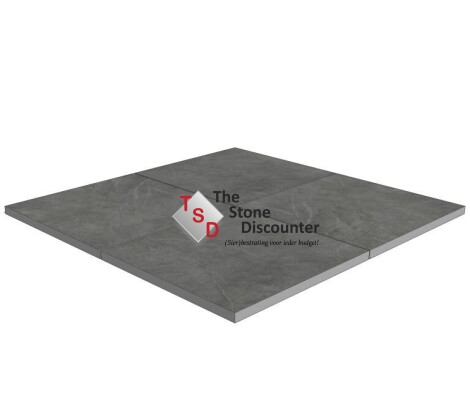 StonesEnter Pacific Pizarra dark grey 90x90x3 cm productfoto
