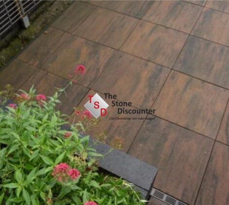 Tuinvisie Tremico Brons 60x60x6 cm Sfeerfoto