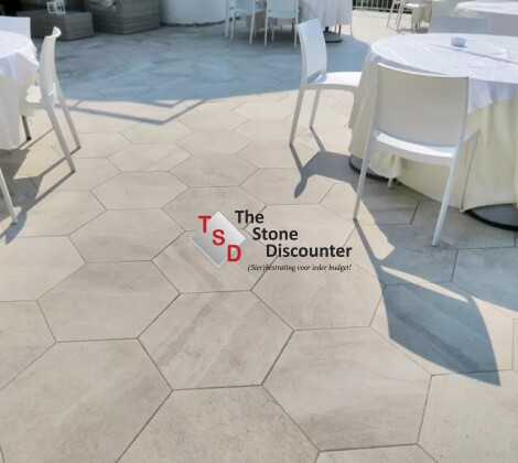 Staptegel Hexagon Cappuccino 60x52x2 cm 3