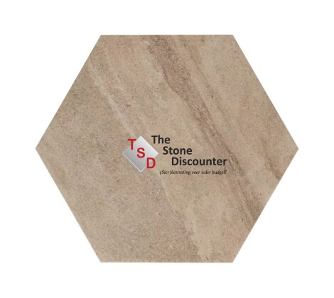 Staptegel Hexagon Cappuccino 60x52x2 cm