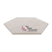 Staptegel Hexagon Quarzite Bianca 60x52x2 cm 2