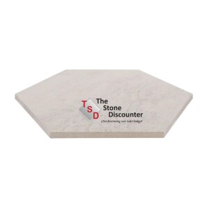 Staptegel Hexagon Quarzite Bianca 60x52x2 cm 2