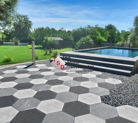 Staptegel Hexagons Grigioni 60x52x2 cm 5