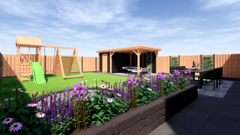 Kindvriendelijke, open tuin