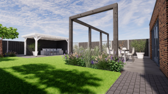 Strak, kunstgras en breken met planten