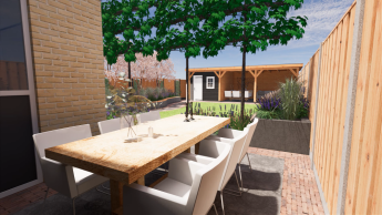 Landelijke, ruime tuin