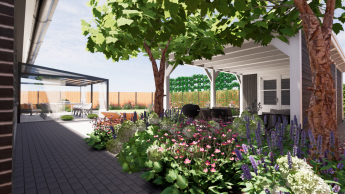 Schuurwoning met moderne tuin