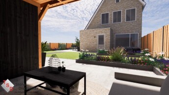 Strakke tuin met leuke hoekjes