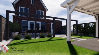 Moderne achtertuin