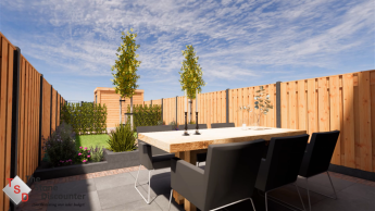 Praktische, open tuin