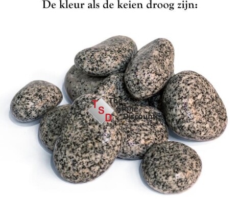 Gletsjerkeien grijs 50-100 mm zakje 20 kg Productfoto nat