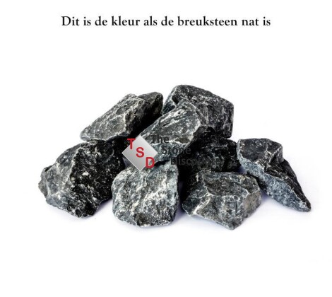 Breuksteen Donkergrijs 50-120 mm Productfoto nat