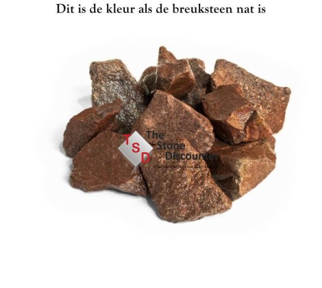 Breuksteen Rood 50-120 mm Productfoto nat