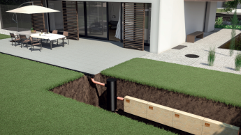 Regenwater afvoeren in tuin 